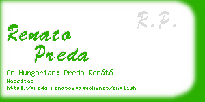 renato preda business card